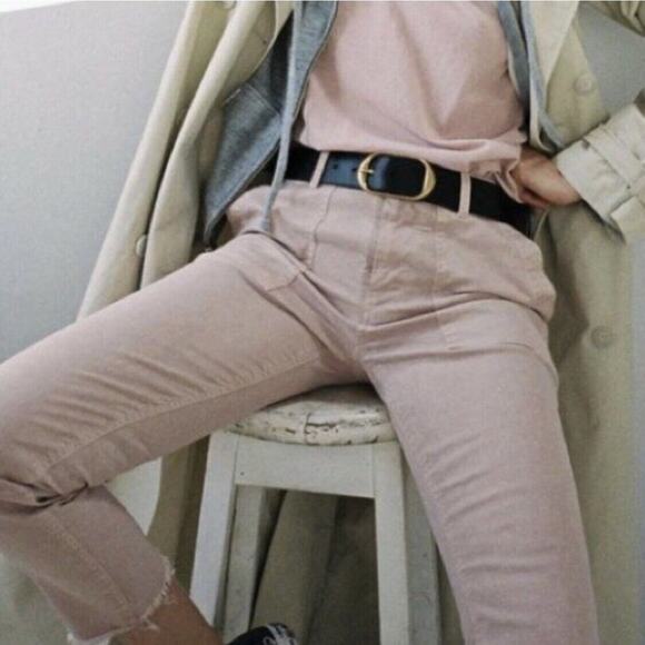 Nili Lotan NWOT Women Jenna Cotton Blend Pants Dusty Pink Size 0 - Picture 7 of 7